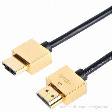 HDMI® Slim Cables with 19-pin, 24K Gold-plated Connector